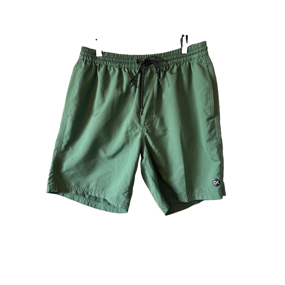 Outerknown Green Men's Drawstring Activewear Unlined Swim Shorts Size Large